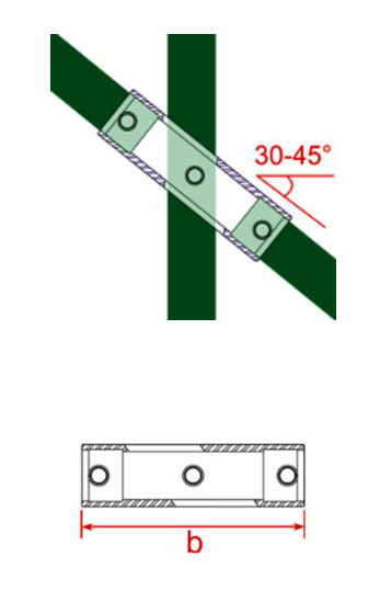 130 Ayarlanabilir İstavroz (30°–45°) teknik çizim ve ölçüler