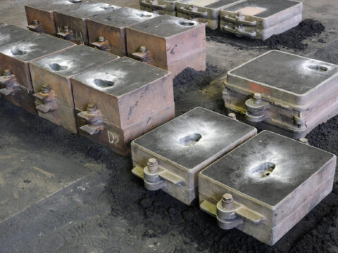Foundry,,Sand,Molded,Casting,,Molding,Flasks